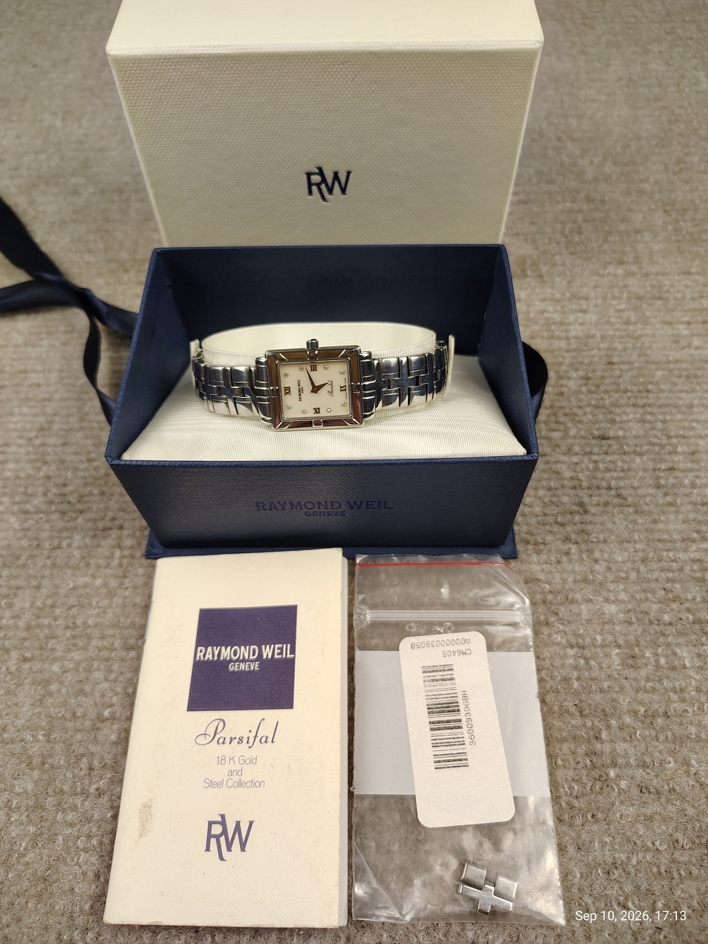 Women's Raymond Weil 22mm Parsifal 9731 Mother of Pearl Ivory Watch